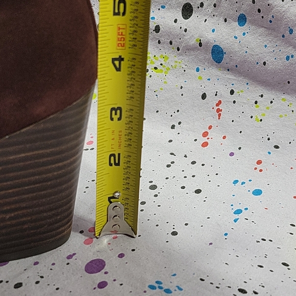 LUCKY BRAND Tall Suede Western Heel Boot SZ 10 Knee High Boots - Picture 4 of 10